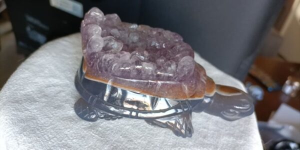 Amethist cluster op Agaat schildpad32,50