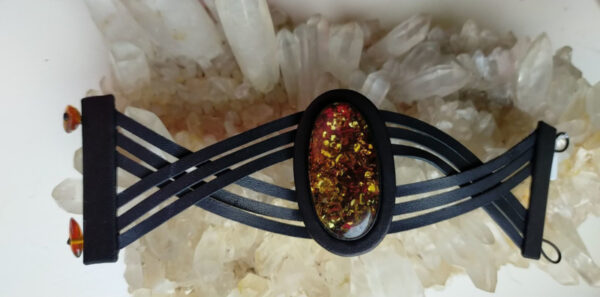 Barnsteen armband in leer