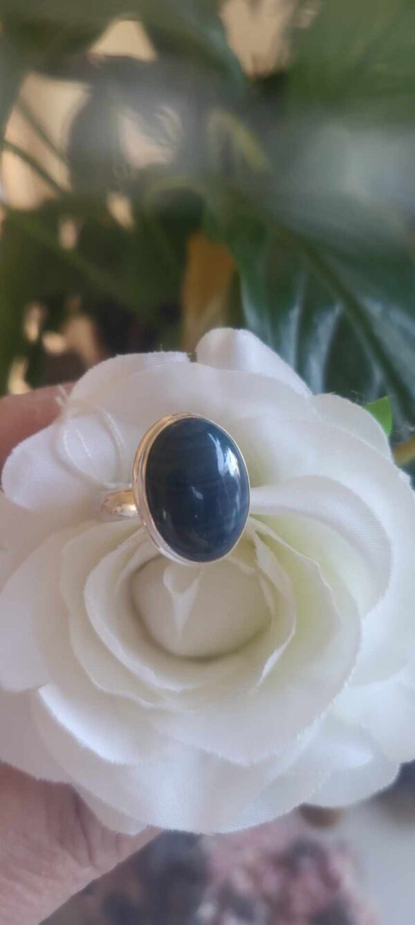 Swedish Blue Slag zilveren ring