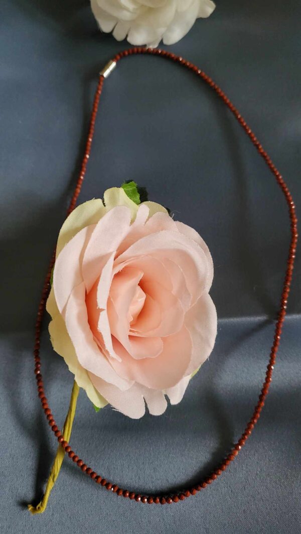 Rode Jaspis facet ketting
