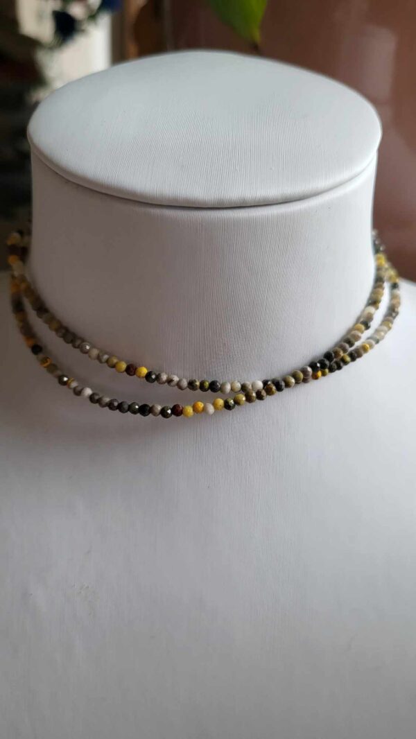 Bumblebee Jaspis (Eclipse Stone) facet ketting