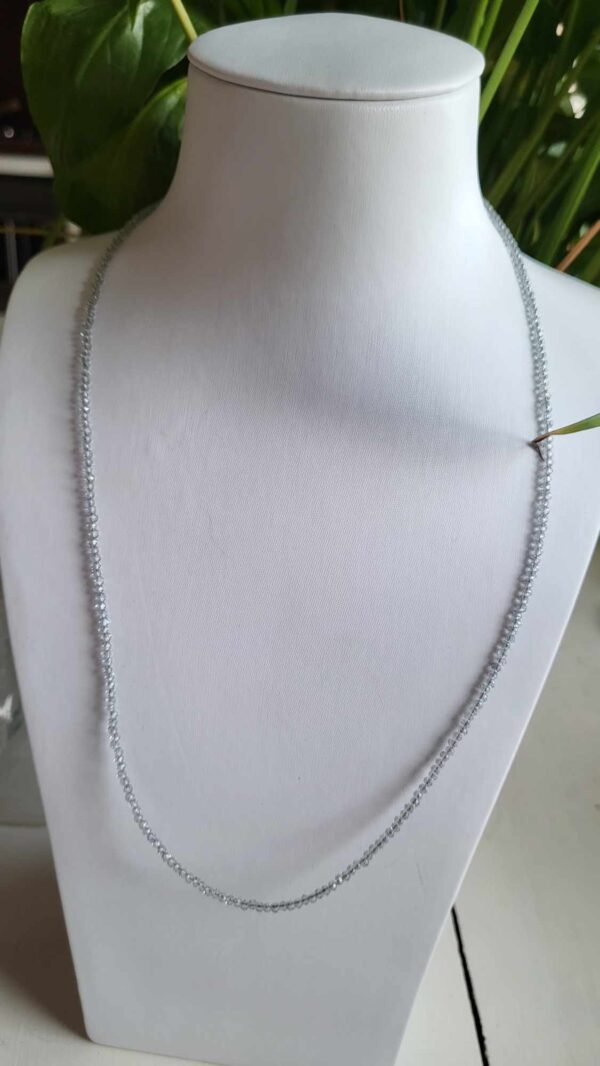 Spinel Grijs facet ketting