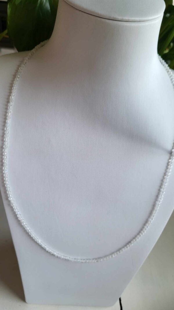 Maansteen facet ketting