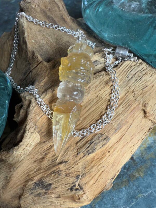 Phurba (Wapen van Licht) Golden Healer met zilveren ketting - Afbeelding 2